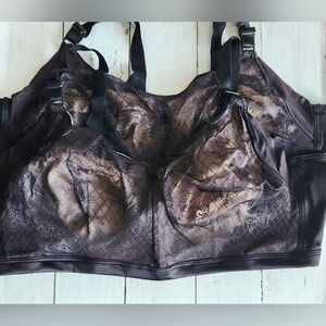 2 PC Just My Size Women's Undercover Slimming Wireless Lace Bra Size 46C New!